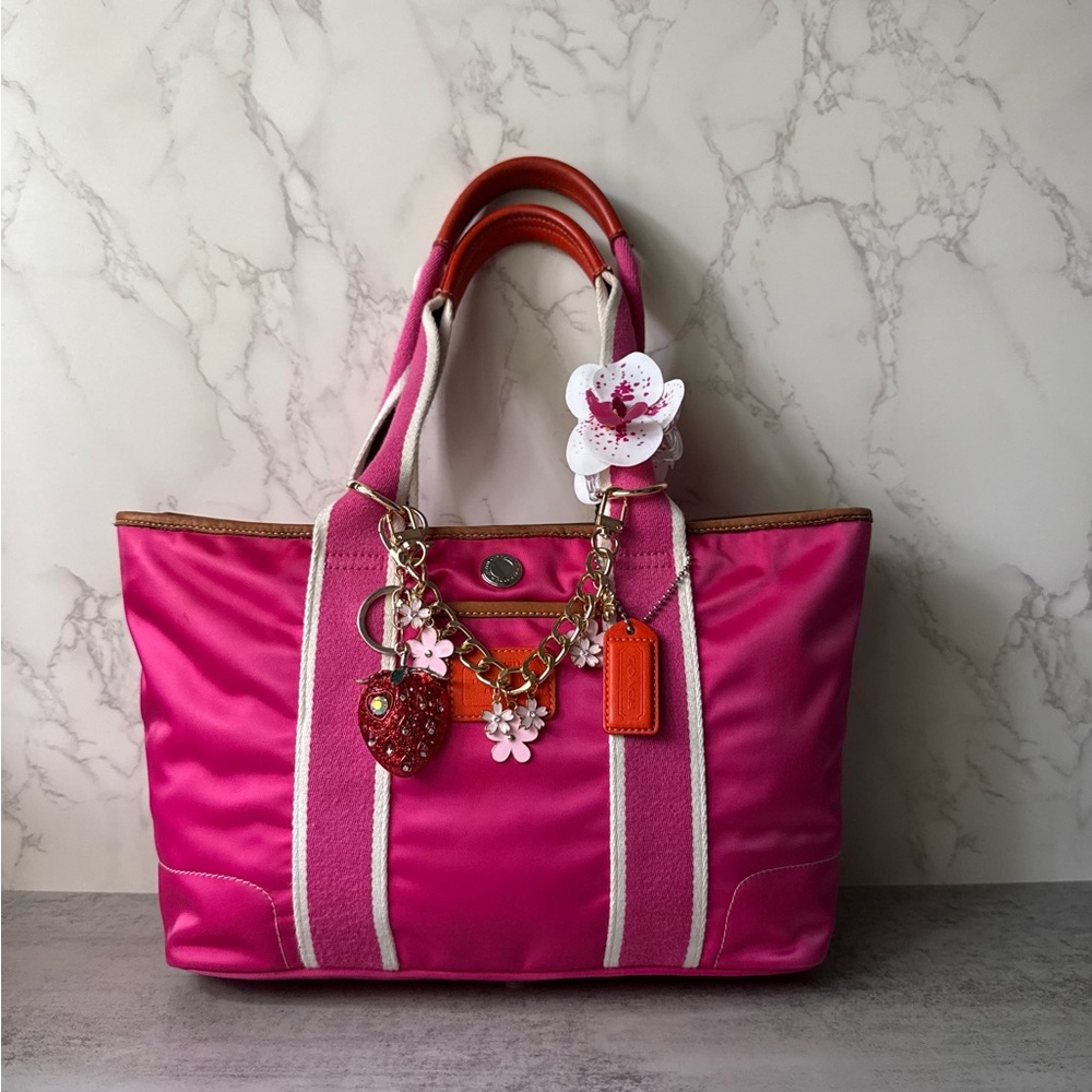 Pink Coach Tote Shoulder Bag